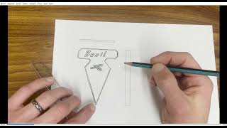 Orthographic Drawing Tutorial Herb Marker [upl. by Resneps]