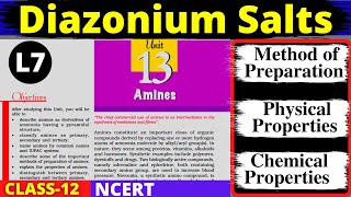 L7 Diazonium Salt  Preparation  Chemical Reactions Diazonium Coupling Reaction  Class 12  NEET [upl. by Seta816]