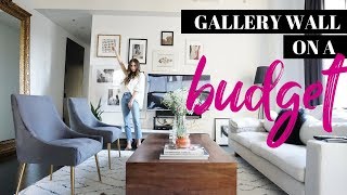 How to DIY Gallery Wall on a Budget  Under 100 [upl. by Stephana581]