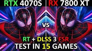 RTX 4070 SUPER vs RX 7800 XT  Test in 15 Games  1440p  2160p  Performance battle 🔥  2024 [upl. by Nylaj]