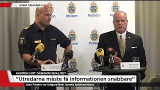 Svensk polis samarbetar med amerikansk mot gängkriminalitet  Nyheterna TV4 [upl. by Maximilianus785]