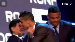 Maradona anuncia como GANADOR A Cristiano Ronaldo winning The best [upl. by Jamila]