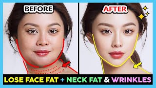 Lose Face Fat amp Neck Fat Exercise  Reduce Neck Wrinkles and Double Chin Get Slim Face Fast [upl. by Dannica187]