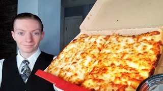 Pizza Huts NEW Roasted Garlic Cheese Sticks Review [upl. by Nyrtak]