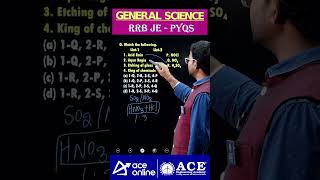 RRB JE General Science PYQs  chemistryquestions importantquestions  aceonline [upl. by Flann]