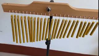 25 Bar Chimes Gold Aluminum Alloy Wooden Bar [upl. by Griggs]