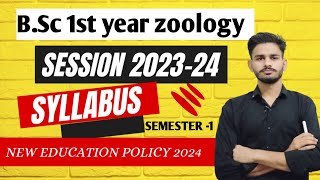 BSc 1st year zoology syllabus 202324  bsc 1st semester zoology syllabus  bsc 1St year zoology [upl. by Zachery745]