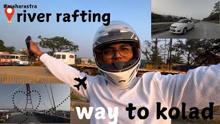 Way to kolad for river rafting Maharashtra trevel biketrending rafting part1 vlog [upl. by Millman]