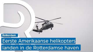 Amerikaanse legerhelikopters landen in de Waalhaven [upl. by Gaynor]