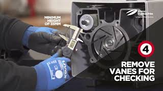 How To Check And Replace Vanes VTN 41 Dry Running Rotary Vane Vacuum Pump [upl. by Dnamra]