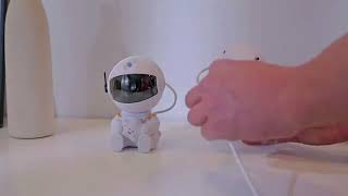 Star Projector Galaxy Night Light Astronaut Space Projector Starry Neb [upl. by Artep484]