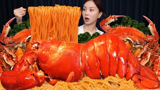 불닭 🔥 랍스터 불닭 크림 해물 파스타 먹방 Buldak Fire Cream Pasta noodle Lobster Seafood Mukbang ASMR Ssoyoung [upl. by Hilario]