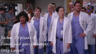 Greys Anatomy S5E05  Comes and goes In waves  Greg Laswell [upl. by Mudenihc]