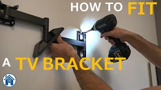 How to fit a TV wall bracket to masonry TV wall bracket strongest fix Television bracket install [upl. by Imhskal]