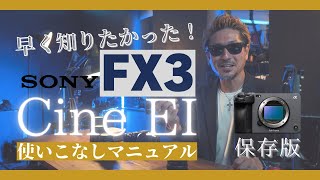 SONY FX3のCine EIを初心者でも簡単に使いこなす方法！シネマティックな動画をサクッと撮ろう！ [upl. by Star]