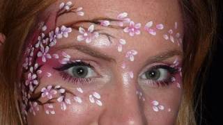 Cherry Blossom Face Painting Tutorial [upl. by Yorker740]