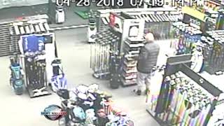 Gutsy golf club crook Help ID thief seen stealing head off highend driver [upl. by Elisha]