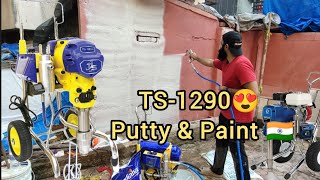 Airless Putty amp Paint Spraying Machine 919769414599 Best Painting Machine  Putty Spraying Machine [upl. by Tonya]