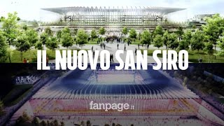 Nuovo stadio di Milan ed Inter il progetto della Cattedrale aree verdi negozi e ristoranti [upl. by Eatnuahc]