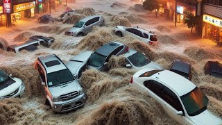 Valencia Spain floods again inundaciones Benicarló dana alerta roja en Málaga hoy [upl. by Lal762]