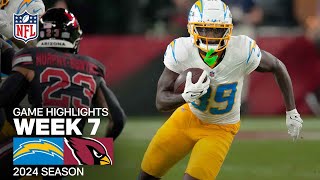 Los Angeles Chargers vs Arizona Cardinals Game Highlights  NFL 2024 Season Week 7 [upl. by Nuawad344]