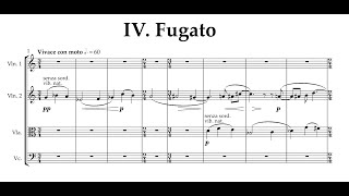 String Quartet  mov 4 Fugato 2024  Sibelius Noteperformer Recording [upl. by Romina]