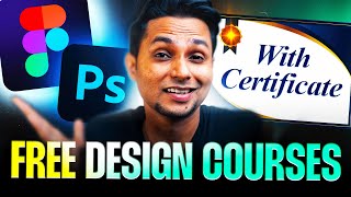 BEST FREE Graphic Design Courses with CERTIFICATES 🔥 UIUX Design Course  Saptarshi Prakash [upl. by Enomas142]