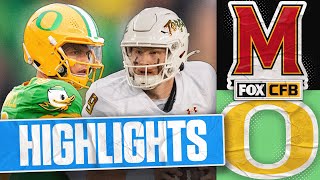 Maryland Terrapins vs No 1 Oregon Ducks Highlights  FOX College Football [upl. by Mehalek]