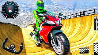 Bike Stunts Games Bite Racing Bikes Stunt Games Extreme Mega Ramp Bike Game Android Gameplay [upl. by Eneliak494]