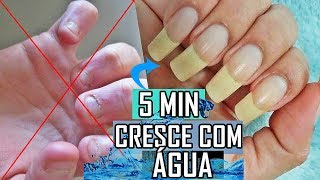 COMO FAZER A UNHA CRESCER COM ÁGUA  RECEITA FEITA EM 5 MINUTOS [upl. by Waldner]