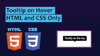 How to Create Tooltip using HTMLl and CSS [upl. by Willem]