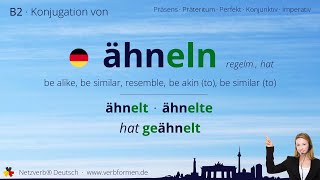 Konjugation Verb „ähneln“ regelm hat  alle Zeitformen Lernvideo Tutorial [upl. by Ora]