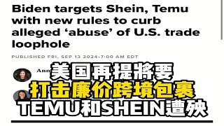 美国重提打击廉价跨境包裹，TEMU和SHEIN受到波及。 [upl. by Yesnikcm518]