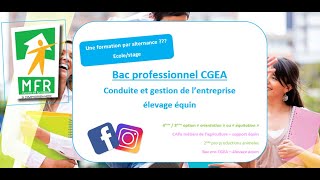 Bac pro CGEA élevage équin  MFR St SYMPHORIENHEDE 35 [upl. by Nnaeinahpets]