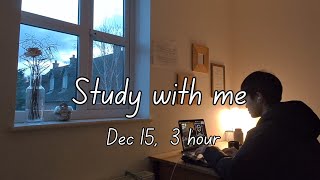 Dec 15  Study with me Live  3hour  Pomodoro 5010 [upl. by Aztiram329]