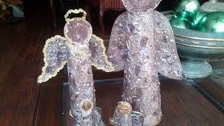 DIY Angelito con rollos de papel del baño Angels made ​​from toilet paper rolls [upl. by Airam]