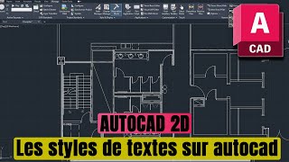 Les styles de textes sur autocad [upl. by Noteek262]