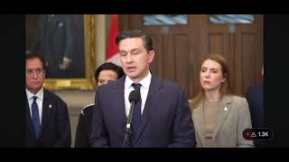 Canadas opposition leader Pierre Poilievres response to Israel defending itself against Iran [upl. by Berlin]