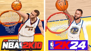 Dunking With Stephen Curry In Every NBA 2K [upl. by Yajnas]