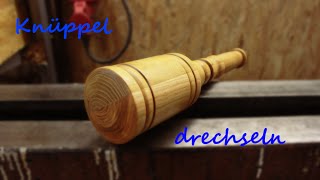 Holzknüppel drechseln [upl. by Fischer]