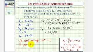 Ex Arithmetic Series Application  Salary [upl. by Johann]