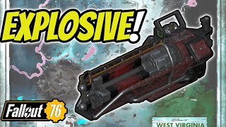 Is The Explosive Gatling Laser Worth It In Fallout 76 [upl. by Ecertap996]