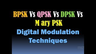 BPSK QPSK DPSK and M ary PSKDigital Modulation TechniquesBinary Quadrature Differential PSK HD [upl. by Publius]