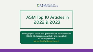 ASM Top Medical Articles Series 2022 amp 2023 SARSCOV2 SUSCEPTIBILITY AND MORTALITY HD [upl. by Michele]