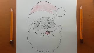 Come disegnare Babbo Natale passo dopo passo  Facile disegno di Babbo Natale a matita [upl. by Nywroc513]