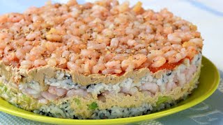 Салат СУШИ с КРЕВЕТКАМИ Вкус как у Настоящих Суши Суши Салат [upl. by Aremihc]