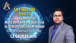 CA FINAL SFM DERIVATIVESOPTIONS BSM MODEL STUDY MATERIAL QUESTION NO25 BY CA GAURAV JAIN [upl. by Einnoj]