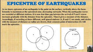 Epicentre of Earthquakes  Hindi  Part5  Engineering Geology [upl. by Ciardap]