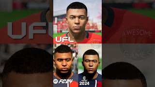 UFL vs FC 24 vs eFootball 2024  Player Faces Comparison mbappe odegaard salah modric [upl. by Canice967]