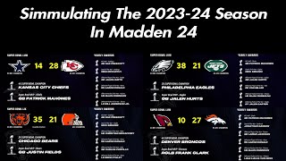 Simulating The 2023 2024 NFL Season Inside Madden 24 ps5 madden24 [upl. by Wendelin]